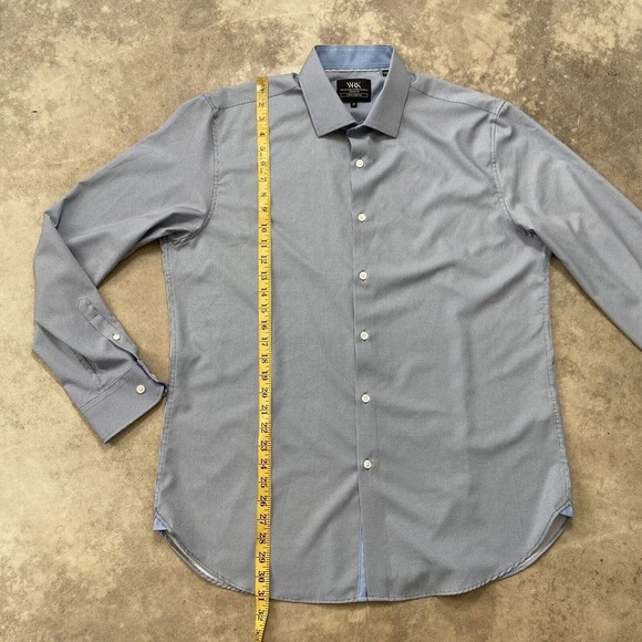 Wrk Shirt Mens Size 17 Button Down 4 Way Stretch Blue‎ Work Rest Karma Comfort - Picture 4 of 10